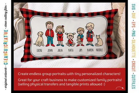 Photoshop FAMILY CLIPART create custom portrait | 975+ people graphics Sublimation CleanCutCreative 