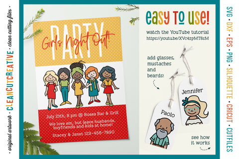 Photoshop FAMILY CLIPART create custom portrait | 975+ people graphics Sublimation CleanCutCreative 