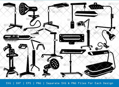 Phototherapy Lamp Silhouette Svg Cricut Cut Files Png Bundle, SB01073 SVG ETC Craft 