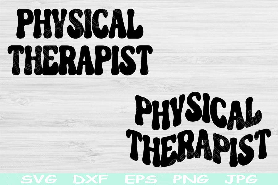 Physical Therapist SVG Clip Art Cut File Silhouette dxf eps