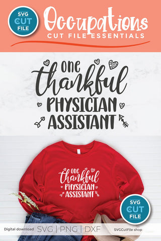Physician assistant svg-One Thankful SVG SVG Cut File 