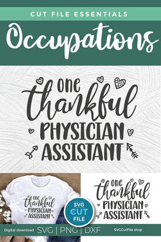 Physician assistant svg-One Thankful SVG SVG Cut File 