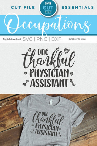Physician assistant svg-One Thankful SVG SVG Cut File 