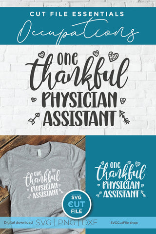 Physician assistant svg-One Thankful SVG SVG Cut File 
