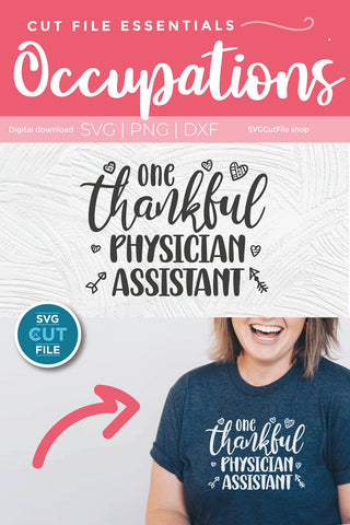 Physician assistant svg-One Thankful SVG SVG Cut File 
