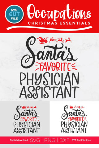 Physician assistant svg, pa svg, Christmas physician assistant SVG SVG Cut File 