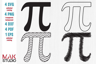 Pi svg, Pi math symbol svg, 3.14 svg, Pi math symbol dxf, Pi math symbol cut files, Mini bundles SVG MAKStudion 