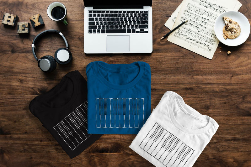 Piano Keys Rhinestone Template SVG Designed by Geeks 