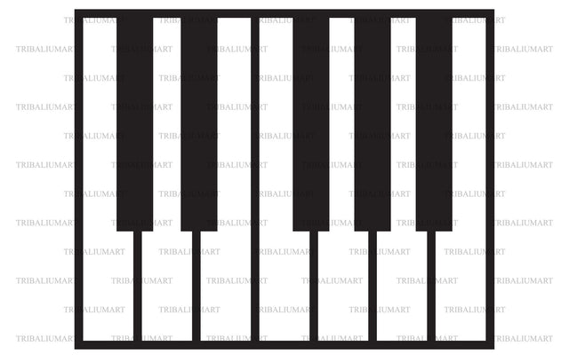 Piano Keys SVG TribaliumArtSF 