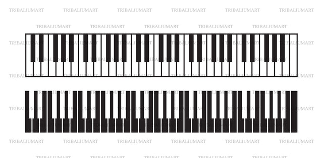 Piano Keys SVG TribaliumArtSF 