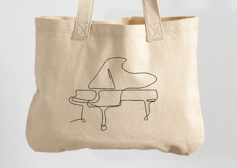 Piano One Line Minimalist Machine Embroidery Design Embroidery/Applique DESIGNS Angie 