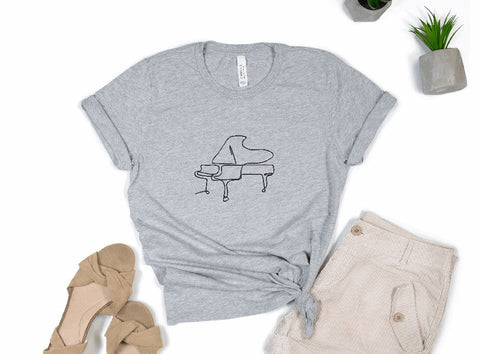 Piano One Line Minimalist Machine Embroidery Design Embroidery/Applique DESIGNS Angie 