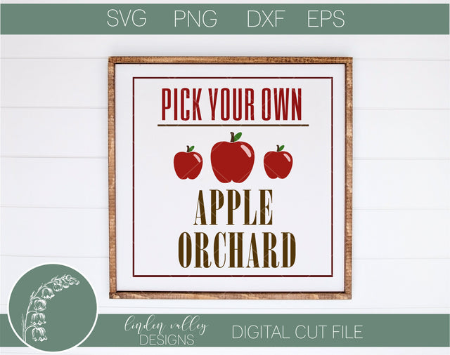 Pick Your Own Apple Orchard SVG SVG Linden Valley Designs 