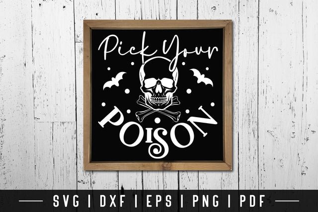 Pick Your Poison, Halloween Kitchen Sign SVG SVG CraftLabSVG 