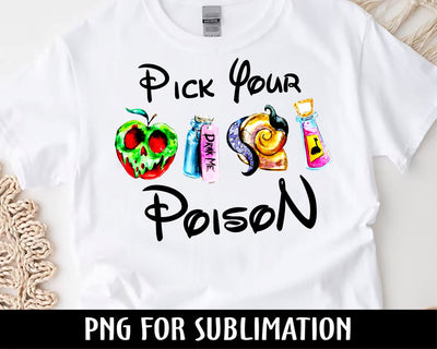 Pick Your Poison, Halloween, Magic Kingdom, Sublimation, Design, Watercolor, Digital Sublimation BouDesign 