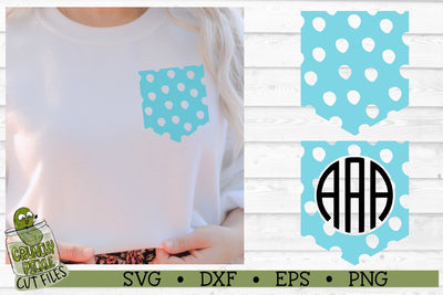 Pickle Pockets - Monogram Pocket Dots SVG File SVG Crunchy Pickle 