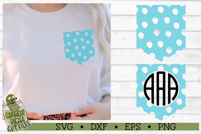 Pickle Pockets - Monogram Pocket Dots SVG File SVG Crunchy Pickle 