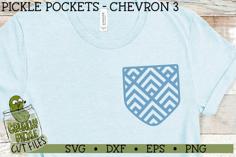 Pickle Pockets - Monogram Shirt Pocket Chevron 3 SVG File SVG Crunchy Pickle 