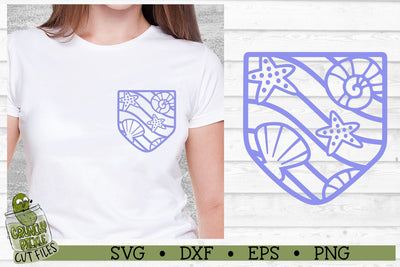 Pickle Pockets - Pocket Seashells SVG Cut File SVG Crunchy Pickle 