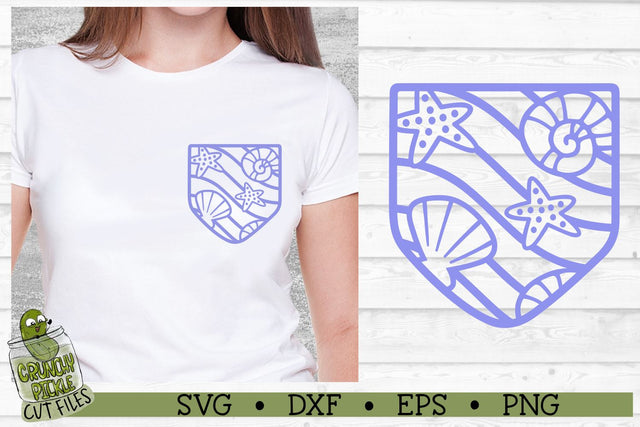 Pickle Pockets - Pocket Seashells SVG Cut File SVG Crunchy Pickle 