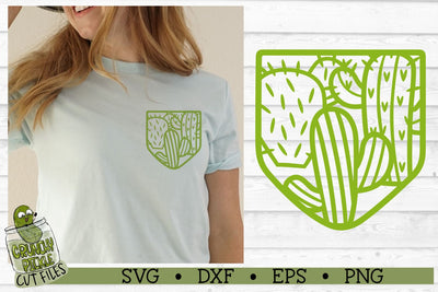 Pickle Pockets - Shirt Pocket Cactus SVG File SVG Crunchy Pickle 
