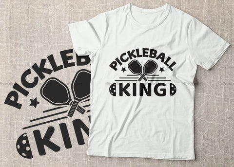 Pickleball King, Pickleball Designs, Pickleball T-shirt vector, Typography T-shirt Design, Typography T-shirt, Design Cut File for Crafters, Pickleball Cricut Files, SVG Dinvect 