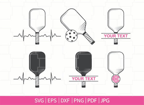 Pickleball paddles Svg, Pickleball svg Bundle, Pickleball Monogram, Peace Love Pickleball Svg, Heartbeat Pickleball sbg, Pickleball Cricut Files SVG Dinvect 