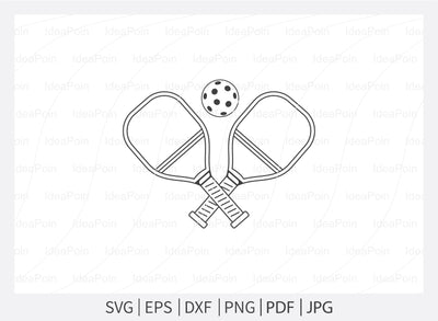 Pickleball paddles Svg,Pickleball paddles Outline Svg Pickleball svg, Pickleball Cricut Files, Cut Files for Crafters, Pickleball clipart SVG Dinvect 