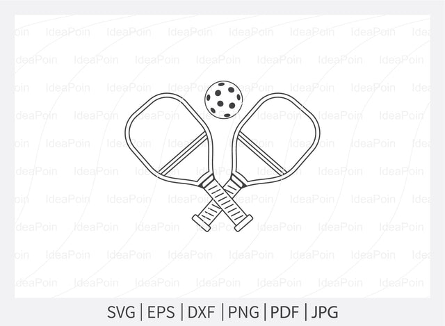 Pickleball paddles Svg,Pickleball paddles Outline Svg Pickleball svg, Pickleball Cricut Files, Cut Files for Crafters, Pickleball clipart SVG Dinvect 