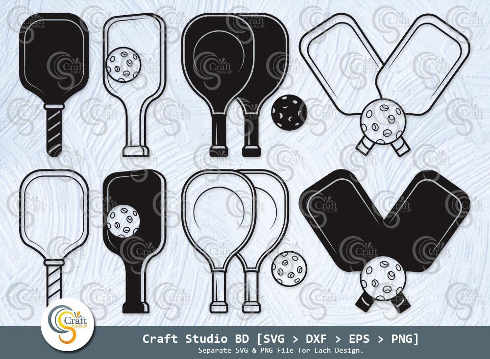 Pickleball Silhouette, Pickleball SVG, Pickleball Racket Svg ...