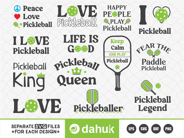 Pickleball SVG Bundle, Pickleball SVG, Pickleball Circuit Files SVG dahukdesign 