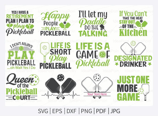 Pickleball SVG Bundle, Pickleball SVG, Pickleball heartbeat svg, Pickleball Cricut Files, Cut Files for Crafters, Pickleball tshirt design, Pickleball Clipart, svg SVG Dinvect 