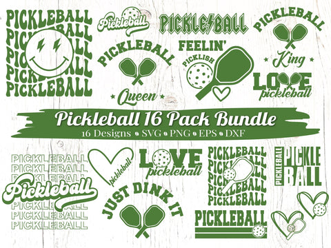 Pickleball SVG Bundle SVG Caffeinated SVGs 