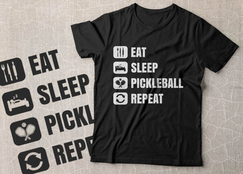 Pickleball SVG, Eat Sleep Pickleball Repeat SVG, Pickleball Cricut Files, Pickleball Typography Design, Pickleball T-Shirt design, Svg, Eps SVG Dinvect 