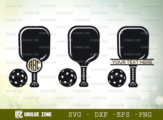 Pickleball SVG Monogram Cut File | Pickleball Court Svg | Pickleball With Beat Svg | Pickleball Paddles Svg | Plain Pickleball Svg | Pickleball Circle Monogram | Pickleball Split Monogram SVG Unique Zone 