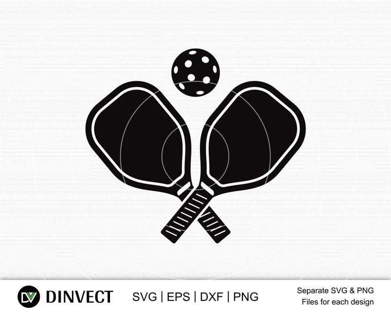 Pickleball SVG, Pickleball Clipart, Pickleball Silhouette, Pickleball