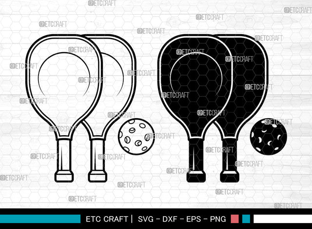 Pickleball SVG, Pickleball SVG, Pickleball Racket Svg, Pickleball Paddle Svg, Sports Svg, Pickleball Icon Svg, Pickleball SVG ETC Craft 