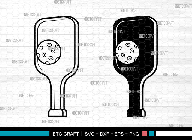 Pickleball SVG, Pickleball SVG, Pickleball Racket Svg, Pickleball Paddle Svg, Sports Svg, Pickleball Icon Svg, Pickleball SVG ETC Craft 