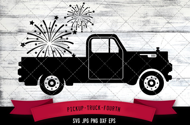 Pickup truck svg, Fourth July svg, Firecracker svg, firework svg, celebration svg, cut files for Cricut, Silhouette Design, Svg, PNG, Dxf SVG Loveleen Kaur 
