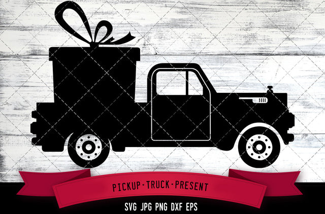Pickup truck svg, presents svg, Christmas presents, transportation svg, cut files for Cricut, Silhouette Design, Svg, PNG, Dxf SVG Loveleen Kaur 