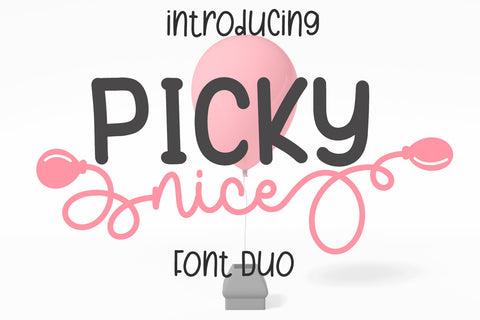 Picky Nice font duo Font letterbeary 