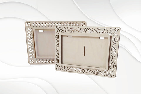 Picture Frame 2 pattern, laser cut design. Drawing cutting. SVG VectorBY 