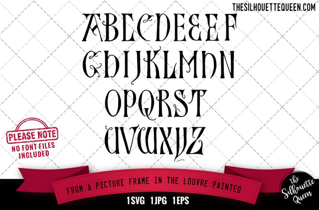 Picture Frame Louvre alphabets - ABC letters SVG Loveleen Kaur 
