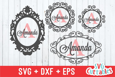 Picture Frame Monogram Frame SVG Svg Cuttables 
