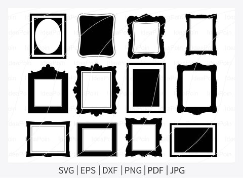 Picture Frame svg, Frame SVG bundle, Photo Frame Svg, Mirror Frame Svg, Border Svg, Vintage Frames Svg, Banner, Frame Clipart SVG Dinvect 