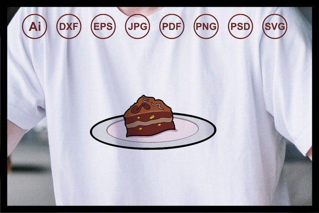 Piece of cake design illustration SVG Leamsign Studio 