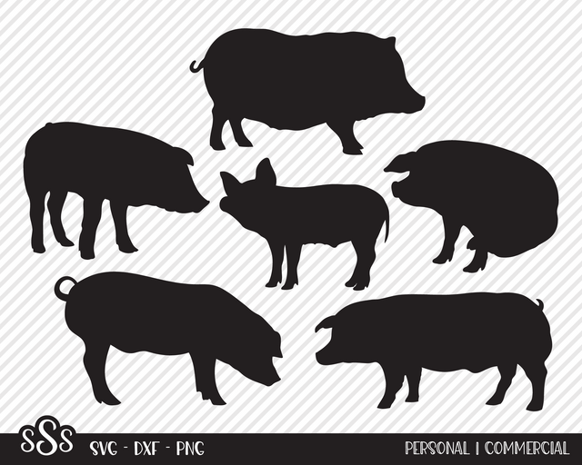 Pig Bundle | Country SVG SVG Texas Southern Cuts 