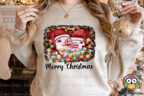 Pig Christmas PNG Sublimation Sublimation Owlsome.Designs 