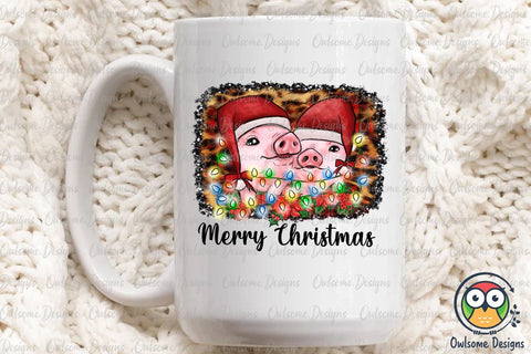 Pig Christmas PNG Sublimation Sublimation Owlsome.Designs 