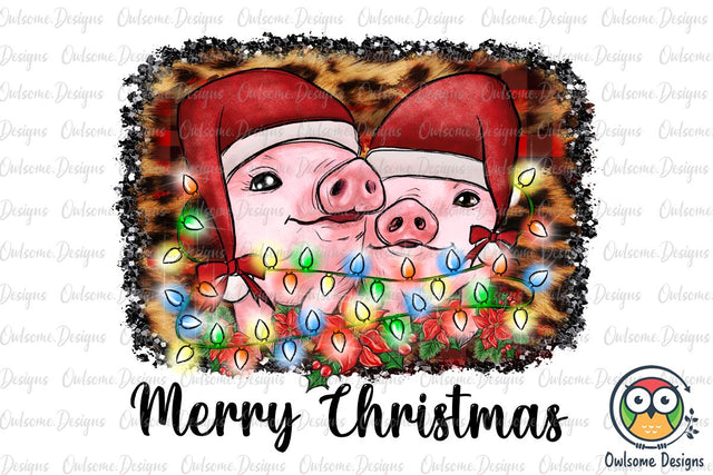 Pig Christmas PNG Sublimation Sublimation Owlsome.Designs 